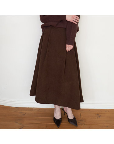 [플로브] HALF FLARE CORDUROY SKIRT (3COLORS)