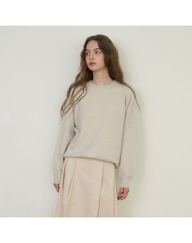 플로브 SOFT HAIRY ROUND KNIT_IV