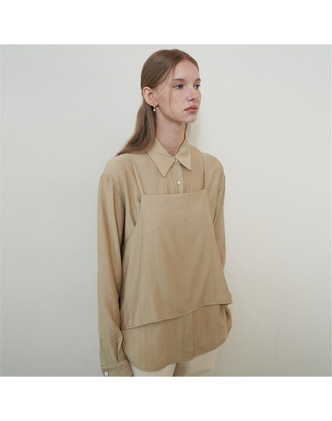 [플로브] LAYERING PAGE BLOUSE (BE)