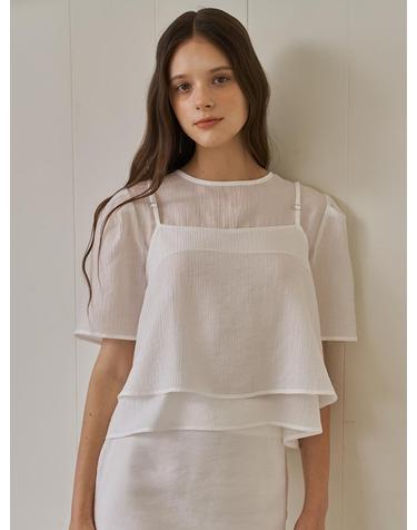 [플로브] SHEER SET UP BLOUSE_4color