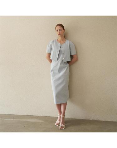 [플로브] RORANG BLOUSE NOTED DRESS SET UP_SB