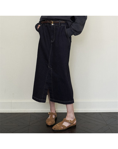 [플로브] SLIT DENIM SKIRT (3COLORS)