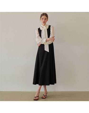 [플로브] SOFT BOL DRESS_BK