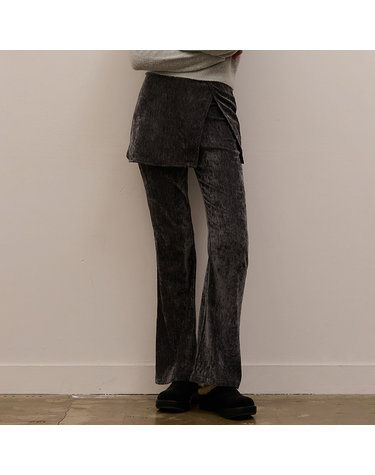 [카미노] VELVET BOOTS CUT TRAINING PANTS CHARCOAL