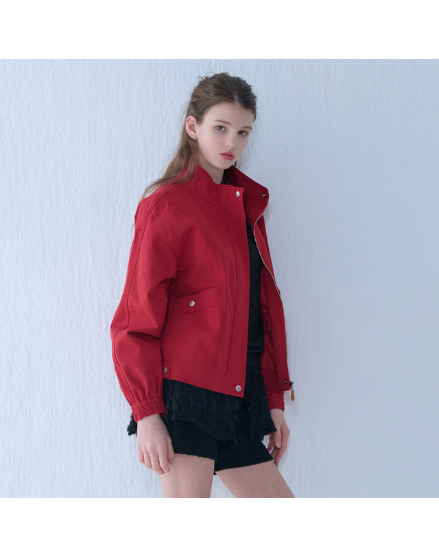 카미노 [카미노] COTTON BOMBER JUMPER RED 착용컷