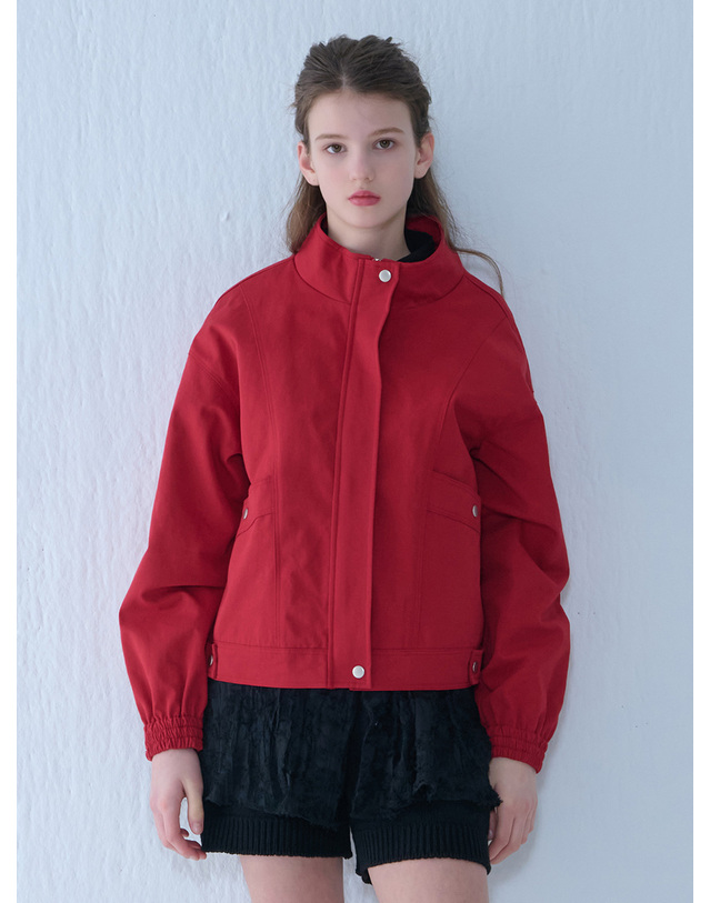 카미노 [카미노] COTTON BOMBER JUMPER RED 착용컷