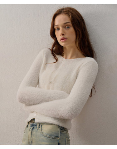 SOFT BASIC CARDIGAN IVORY