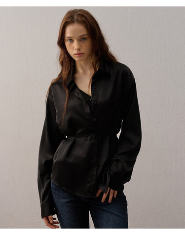 STRAP LAYERED SHIRT BLACK