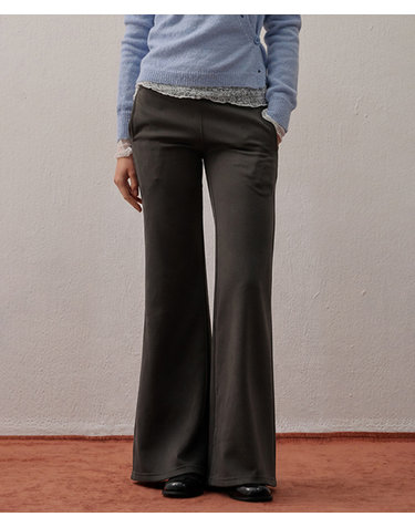 BANDING STRAP BOOTCUT TRAINING PANTS CHARCOAL