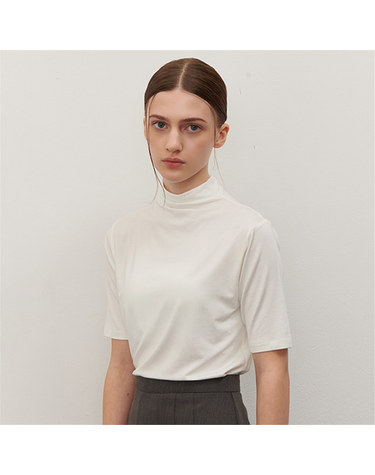 [카미노] HALF TURTLE NECK T-SHIRT WHITE