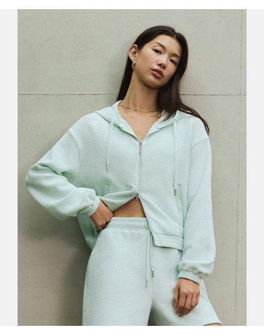 여성 스포츠테리 후드형 트레이닝 자켓 SR322PFT72