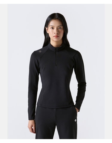 여성 약기모 하프집 슬림핏 긴팔 티셔츠 SR322PTL83