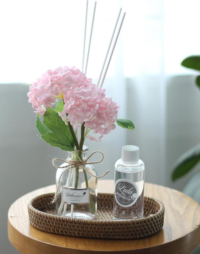 라라포푸리 라라포푸리 벚꽃수국 플라워 화병 디퓨저 100ml 착용컷