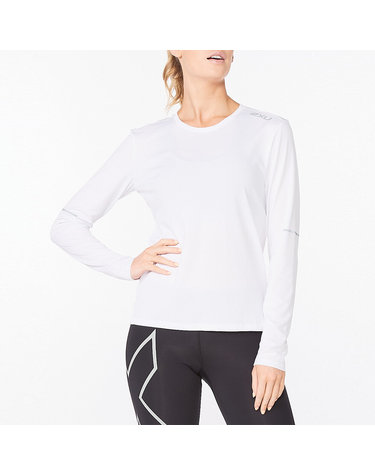 [2XU]여성 에어로 긴팔티 화이트_WR6564AWHT-SRF