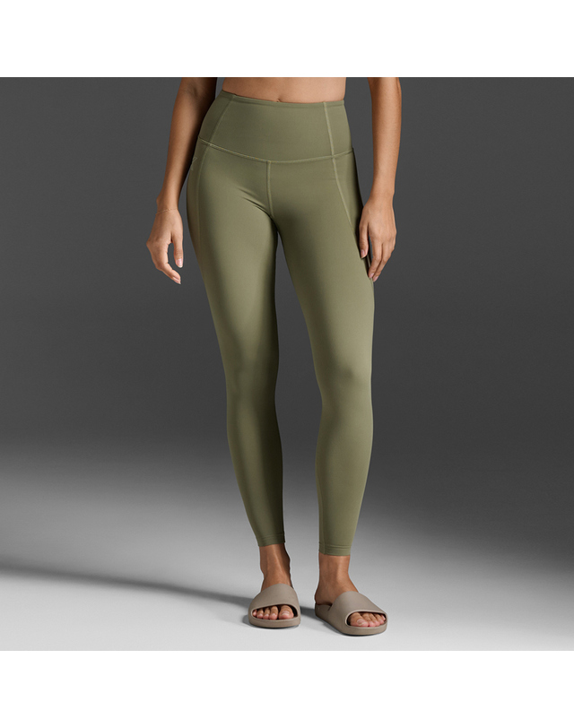 투타임즈유 (여성)폼 소프트터치 하이라이즈 컴프레션 타이즈 카키_WA7301BHTG-HTG 착용컷