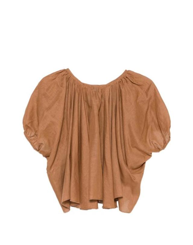 120 리노 [해외직구] 26SS 120 리노 블라우스 33BLIW1PLF000G494700700681 MARRONE 착용컷