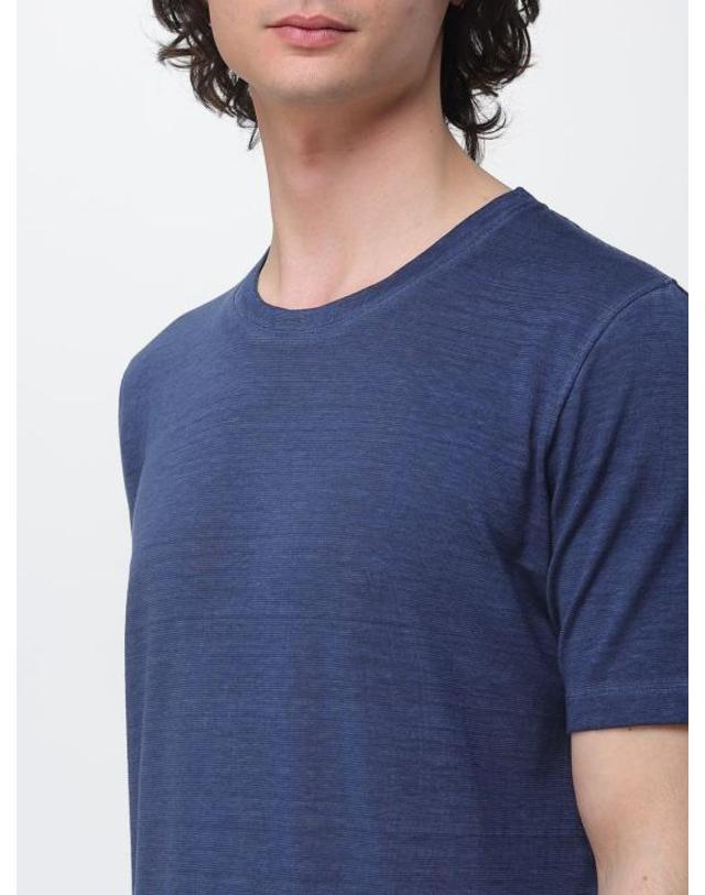120 리노 [해외직구] 26SS 120 리노 반팔 티셔츠 33ALIM7186000G30833ALIM S0025F Navy 착용컷
