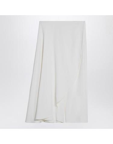 [해외직구] 24FW 알라이아 미디 스커트 AA9P02526T571SI White