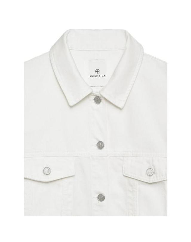 애니빙 [해외직구] 26SS 애니빙 데님 자켓 A 01 10878 OFW25 WHITE 착용컷