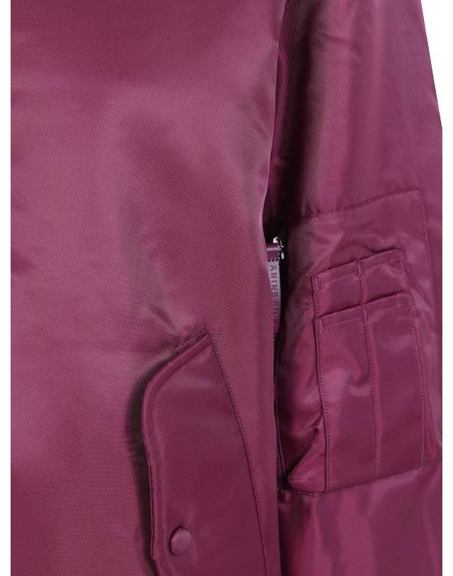 애니빙 [해외직구] 26FW 애니빙 가죽 자켓 A0110490BGN28 BURGUNDY RED 착용컷
