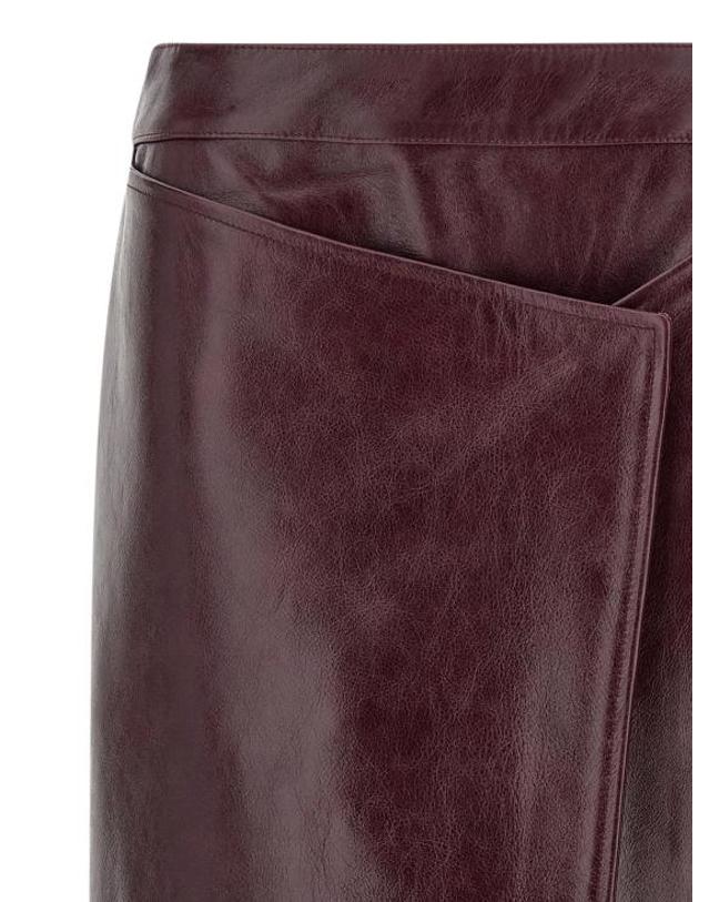 아르마리움 [해외직구] 아르마리움 스커트 LDARMTMSK24LE13014BORGOGNA BURGUNDY 착용컷