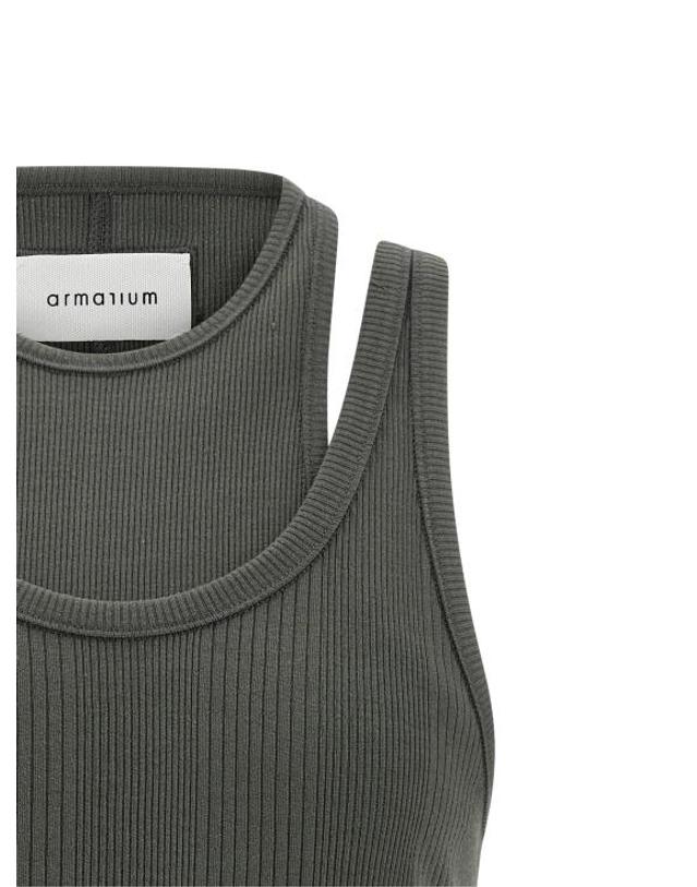 아르마리움 [해외직구] 아르마리움 민소매 티셔츠 LDARMTMT040JE05041ANTHRACITEGREY GRAY 착용컷