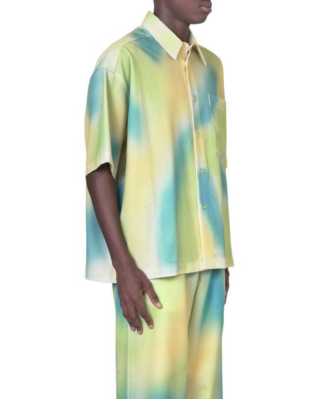 본사이 [해외직구] 23SS 본사이 반팔 셔츠 SH002 002 SPRAY1 Multi 착용컷