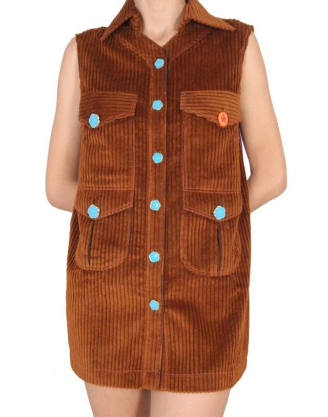 코르미오 [해외직구] 22FW 코르미오 미디 원피스 FIZA BROWN Brown 착용컷