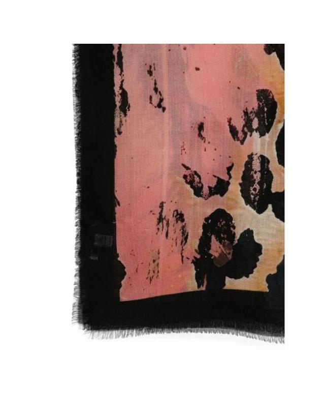 다니엘로 [해외직구] 26FW 다니엘로 머플러 스카프 MIKA 8016W PINK BLACK 착용컷