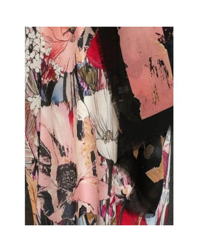 다니엘로 [해외직구] 26FW 다니엘로 머플러 스카프 MIKA 8016W PINK BLACK 착용컷