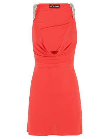 [해외직구] 25SS 데이비드 코마 미디 원피스 RE25DK51D 096 Red