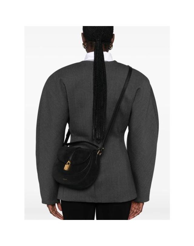 드멜리어 [해외직구] 26FW 드멜리어 크로스백 N127SIENA SADD SUEDESMALL BLACK 착용컷