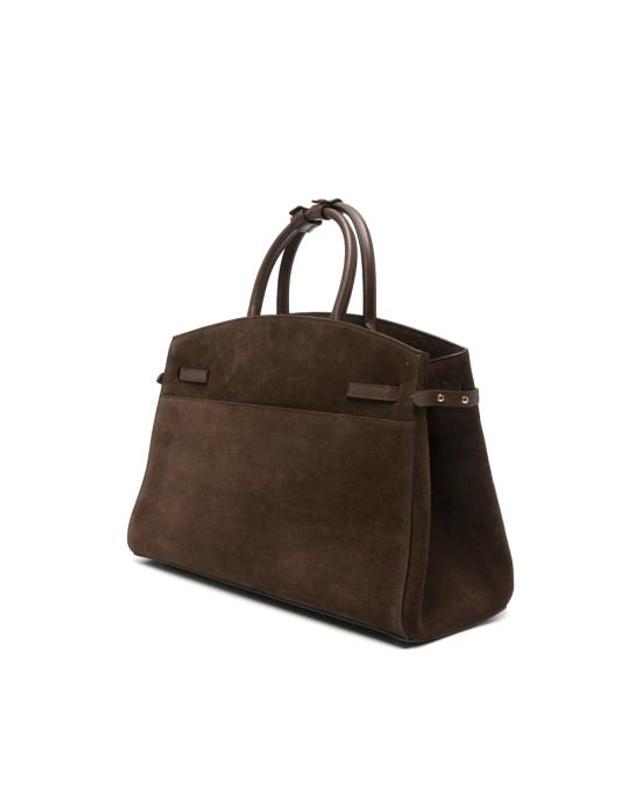 드멜리어 [해외직구] 26FW 드멜리어 토트백 D101THE HUDSON SUEDESMOOT MOCHA BROWN 착용컷