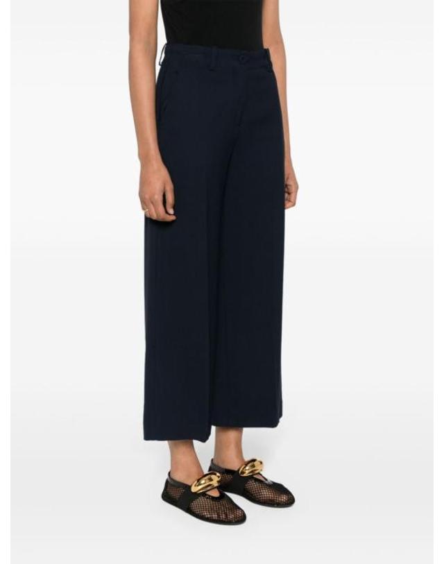에리카 카발리니 [해외직구] 24SS 에리카 카발리니 스트레이트 팬츠 P4SR03 K69 NAVY 착용컷