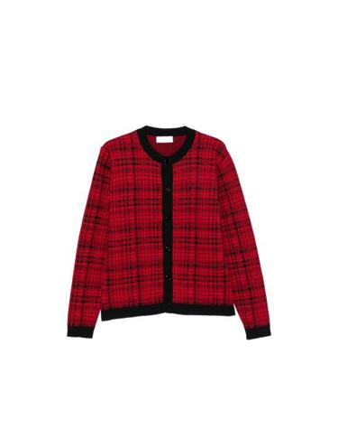 [해외직구] 26FW 어니스트 더블유 베이커 가디건 KN197 EM79 TARTA RED BLACK
