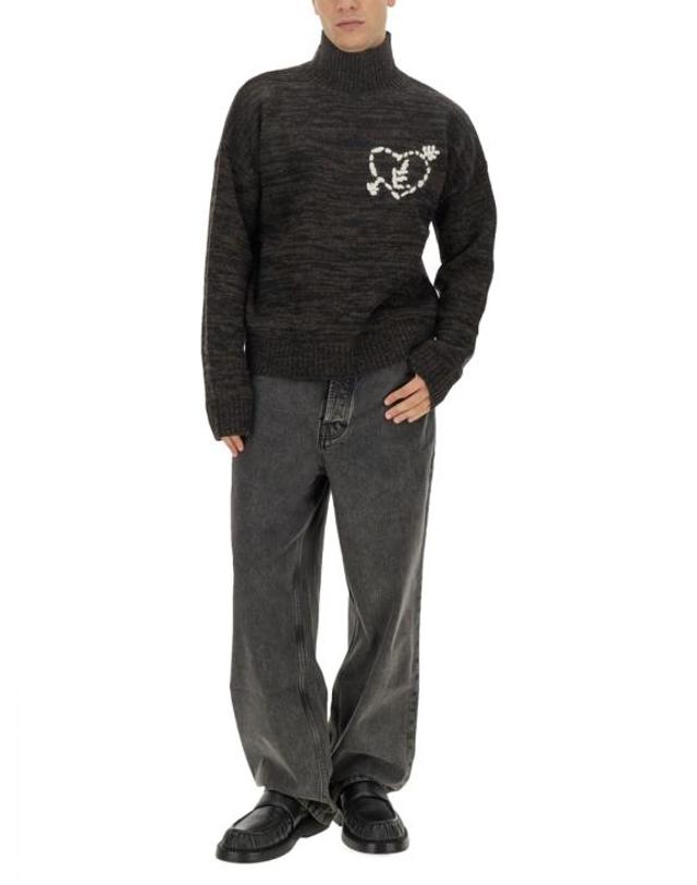 에뛰드스튜디오 [해외직구] 23FW 에뛰드스튜디오 스트레이트 팬츠 H23MM581C00499 BLACK 착용컷