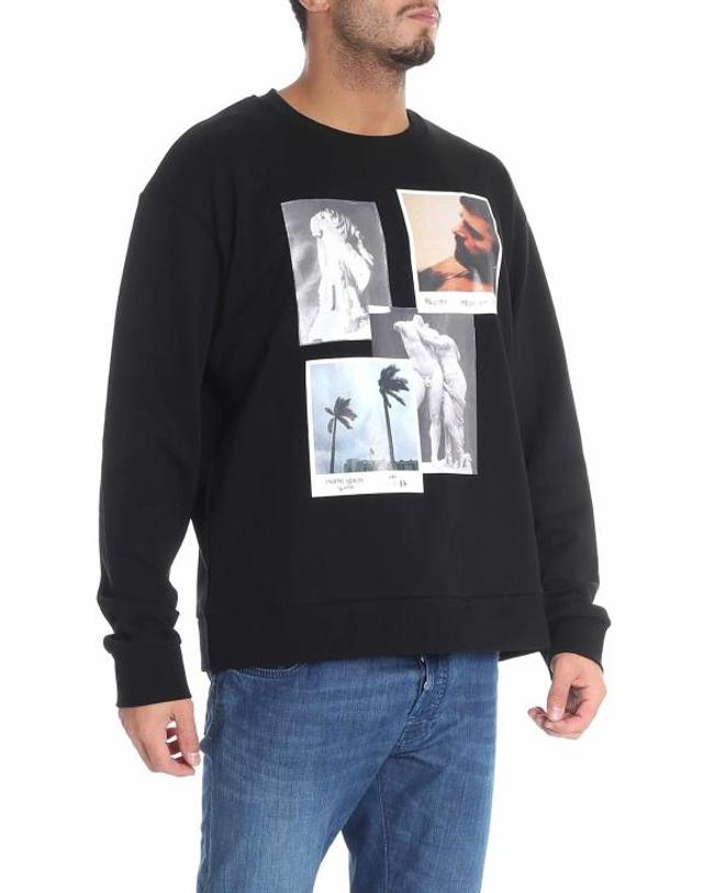 파우스토 푸글리시 [해외직구] 18FW 파우스토 푸글리시 긴팔 티셔츠 FPU7114P0306999 Black 착용컷