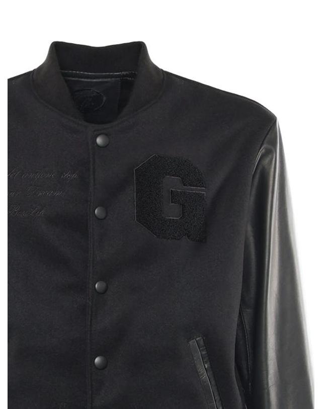 줄리아노 갈리아노 [해외직구] 26SS 줄리아노 갈리아노 가죽 자켓 VARSITY NAPPANERO Black 착용컷