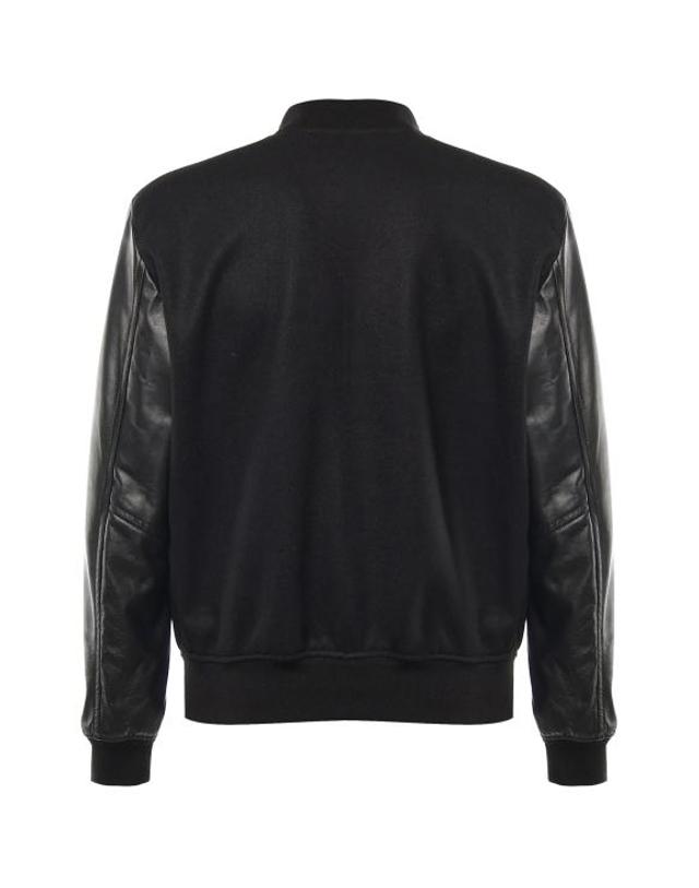 줄리아노 갈리아노 [해외직구] 26SS 줄리아노 갈리아노 가죽 자켓 VARSITY NAPPANERO Black 착용컷