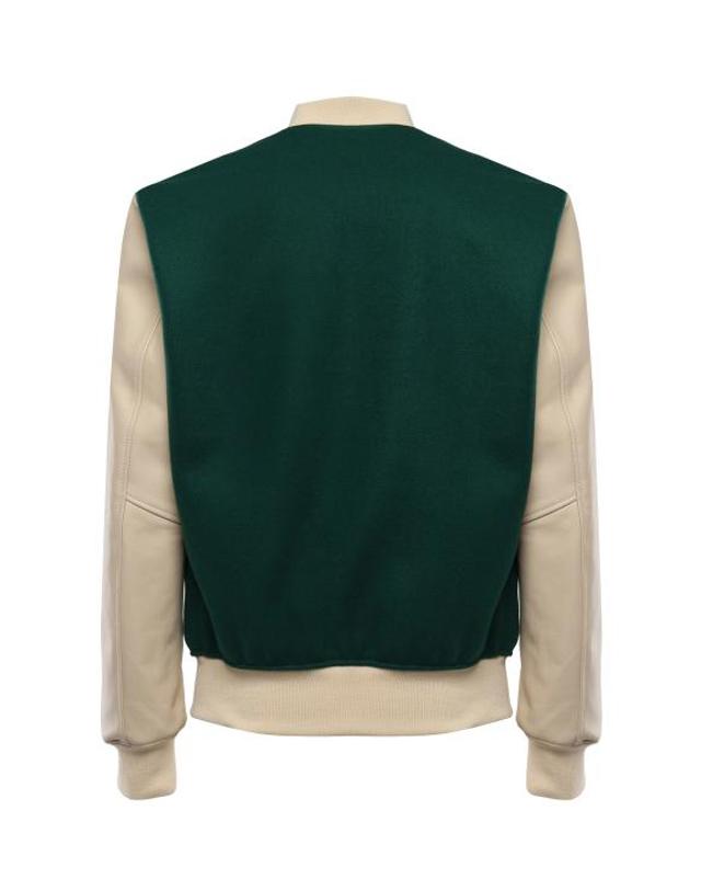 줄리아노 갈리아노 [해외직구] 26SS 줄리아노 갈리아노 봄버 자켓 VARSITY NAPPAVERDE Green 착용컷