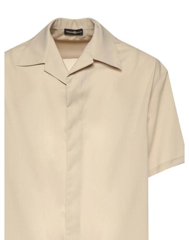 줄리아노 갈리아노 [해외직구] 26SS 줄리아노 갈리아노 반팔 셔츠 VOLTENSABBIA Beige 착용컷