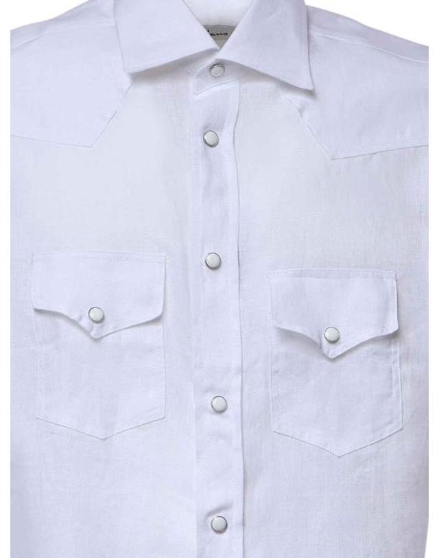 줄리아노 갈리아노 [해외직구] 26SS 줄리아노 갈리아노 긴팔 셔츠 SAVOYBIANCO White 착용컷