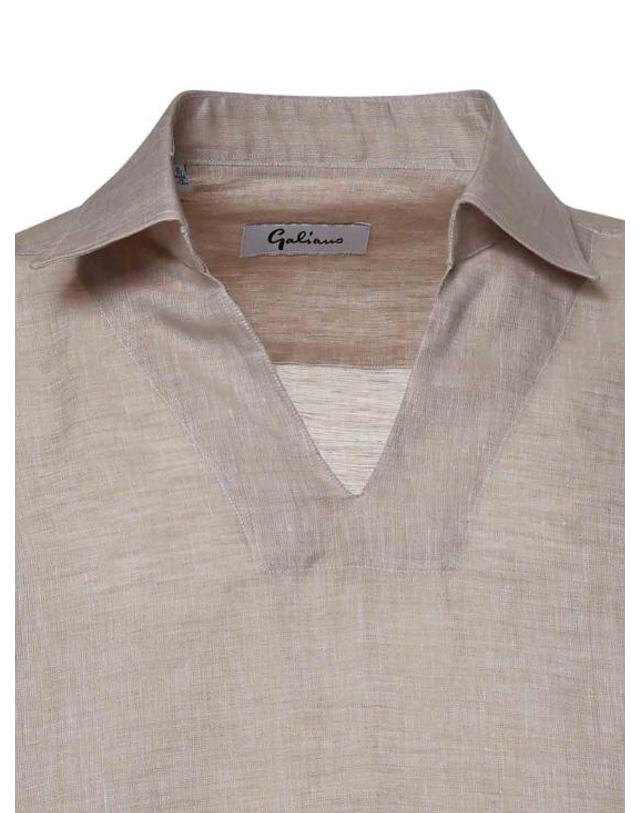 줄리아노 갈리아노 [해외직구] 26SS 줄리아노 갈리아노 긴팔 셔츠 ATLANTISBEIGE 착용컷