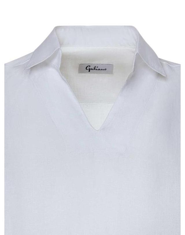 줄리아노 갈리아노 [해외직구] 26SS 줄리아노 갈리아노 폴로 티셔츠 ATLANTISBIANCO WHITE 착용컷