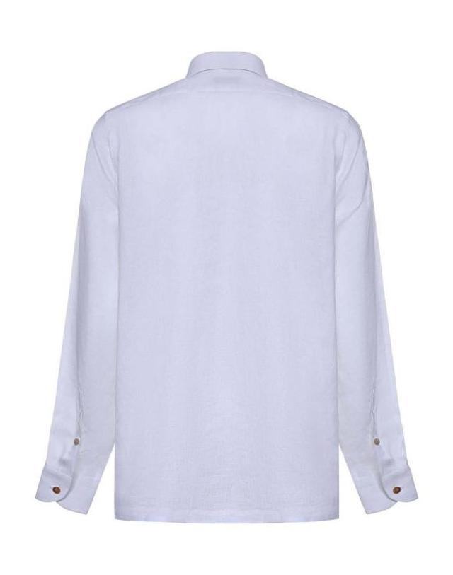 줄리아노 갈리아노 [해외직구] 26SS 줄리아노 갈리아노 긴팔 셔츠 RITSBIANCO White 착용컷