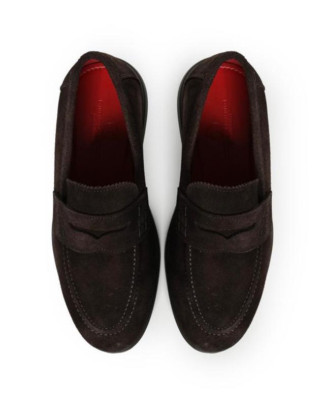 줄리아노 갈리아노 [해외직구] 26FW 줄리아노 갈리아노 로퍼 MADRID CAMOSCIOT MORO DARK BROWN 착용컷