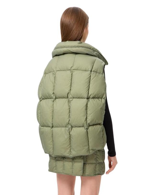 옌키옌키 [해외직구] 25FW 옌키옌키 숏패딩 COZY CLOUD VEST MICRO OLIVE GREEN 착용컷