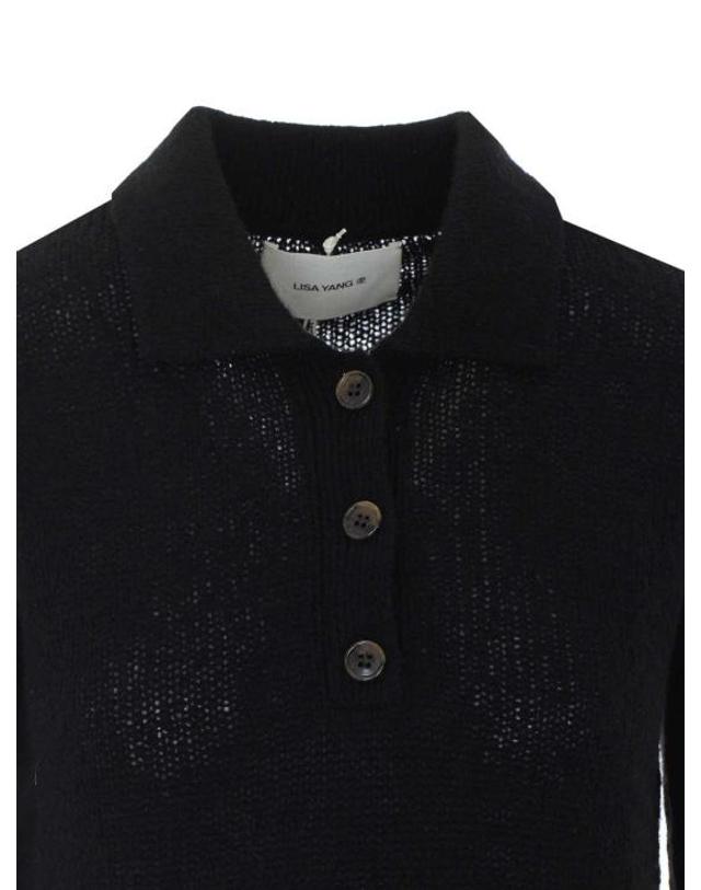 리사 양 [해외직구] 26FW 리사 양 폴로 티셔츠 2025104BL BLACK 착용컷