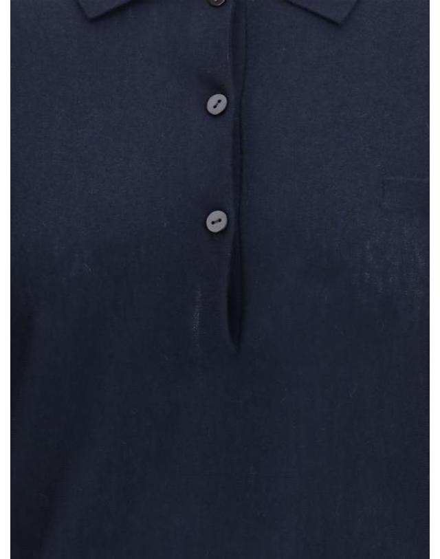 리사 양 [해외직구] 26FW 리사 양 폴로 티셔츠 2026449 NA Navy 착용컷