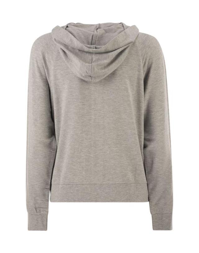 마제스틱필라쳐 [해외직구] 26SS 마제스틱필라쳐 후드 티셔츠 E26M003FSW120 004 LIGHT GREY 착용컷